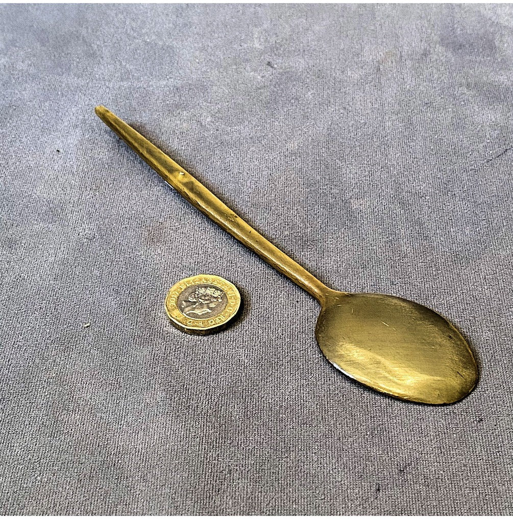 Cowhorn Spoon with Silver Mount — view 2