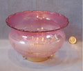 Cranberry Glass Lamp Shade — Glass, late 19th century