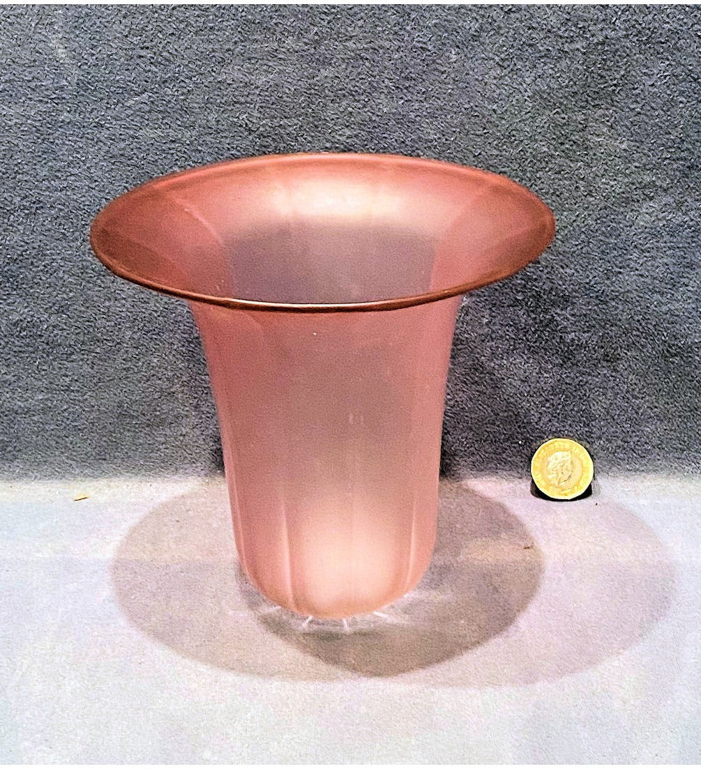 Cranberry Tinted Glass Lamp Shade — view 2