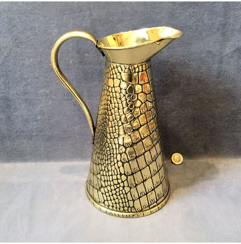 Crocodile Brass Water Jug — view 2