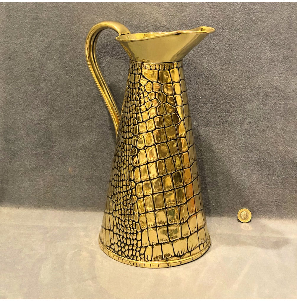 Crocodile Brass Water Jug — view 2