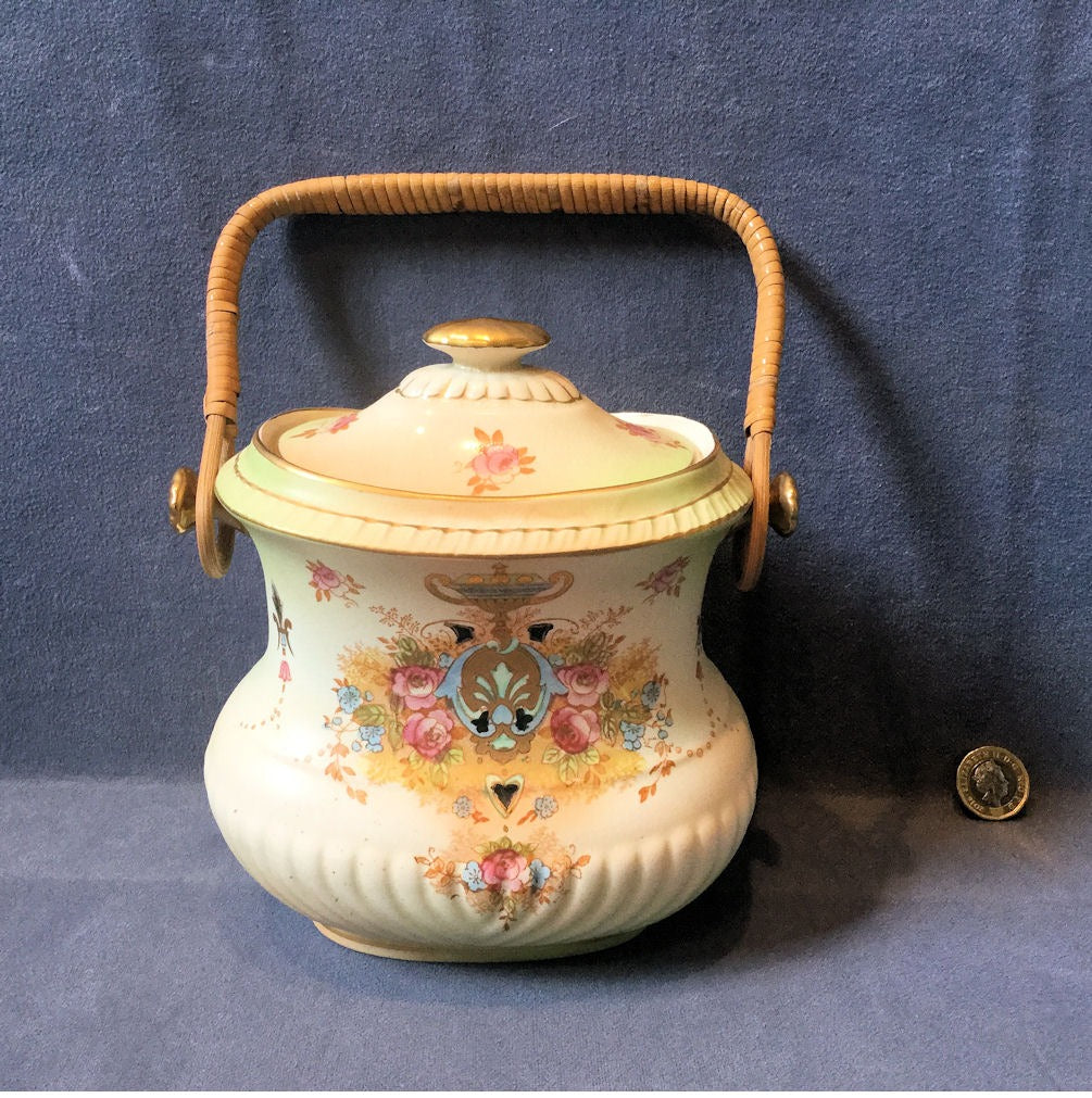 Crown Devon Biscuit Barrel — Ceramic, circa 1900