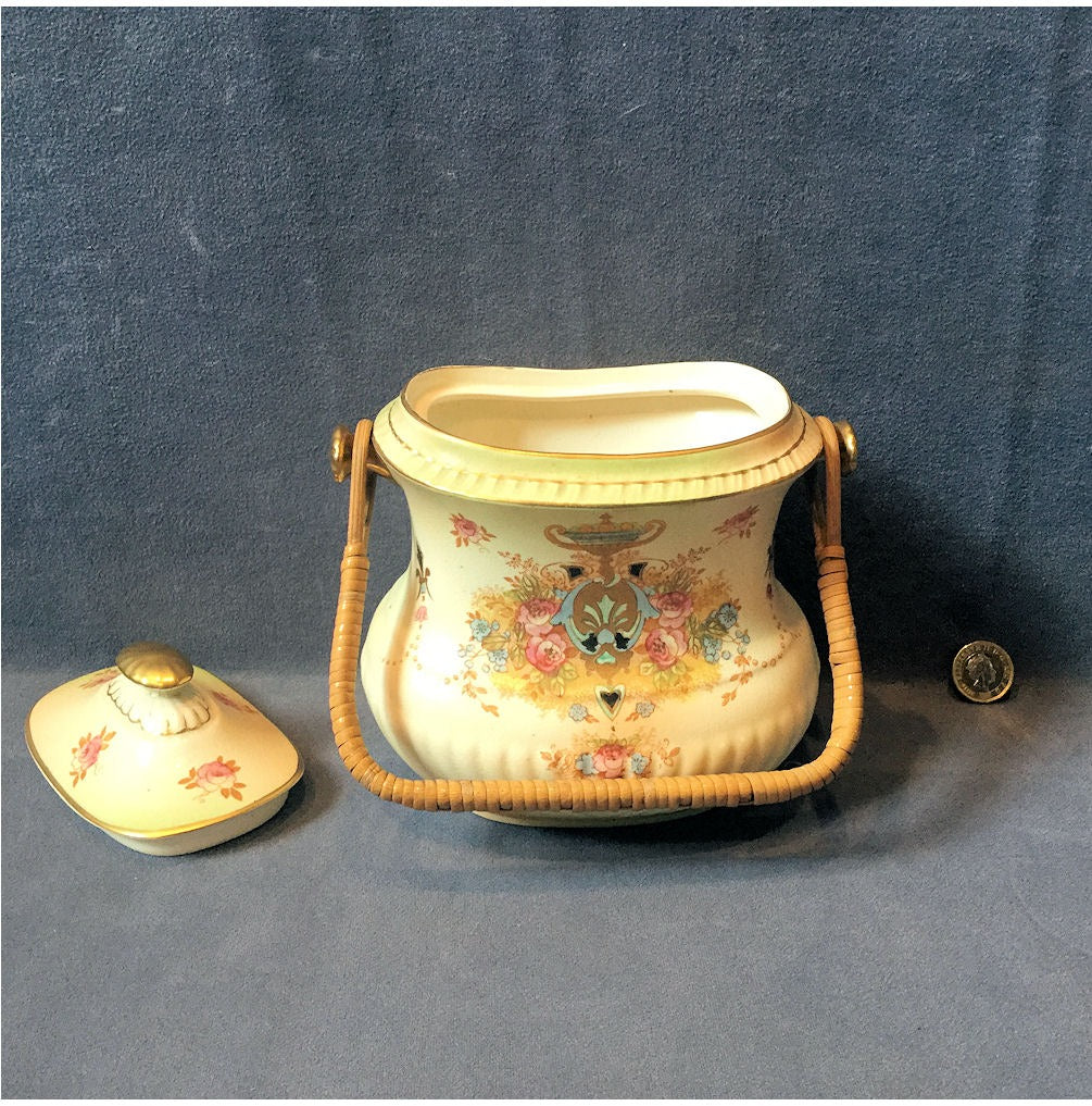 Crown Devon Biscuit Barrel — view 2