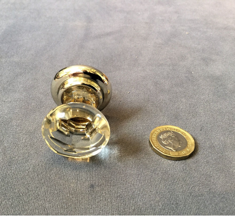 Cut Glass Cupboard Knob — Glass, 1920's