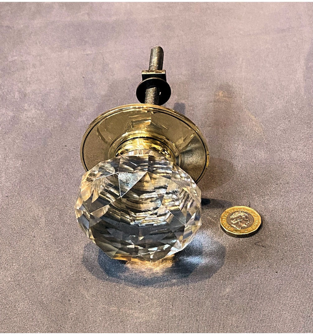 Cut Glass Door Pull Knob — view 2