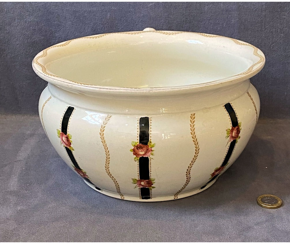 Decorated Ceramic Chamberpot — view 2