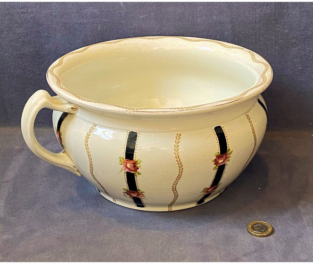 Decorated Ceramic Chamberpot — view 3