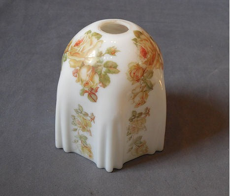 Decorated Glass Lamp Shade — Glass, 1920's