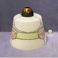 Decorated Glass Lamp Shade — Glass, 1920's
