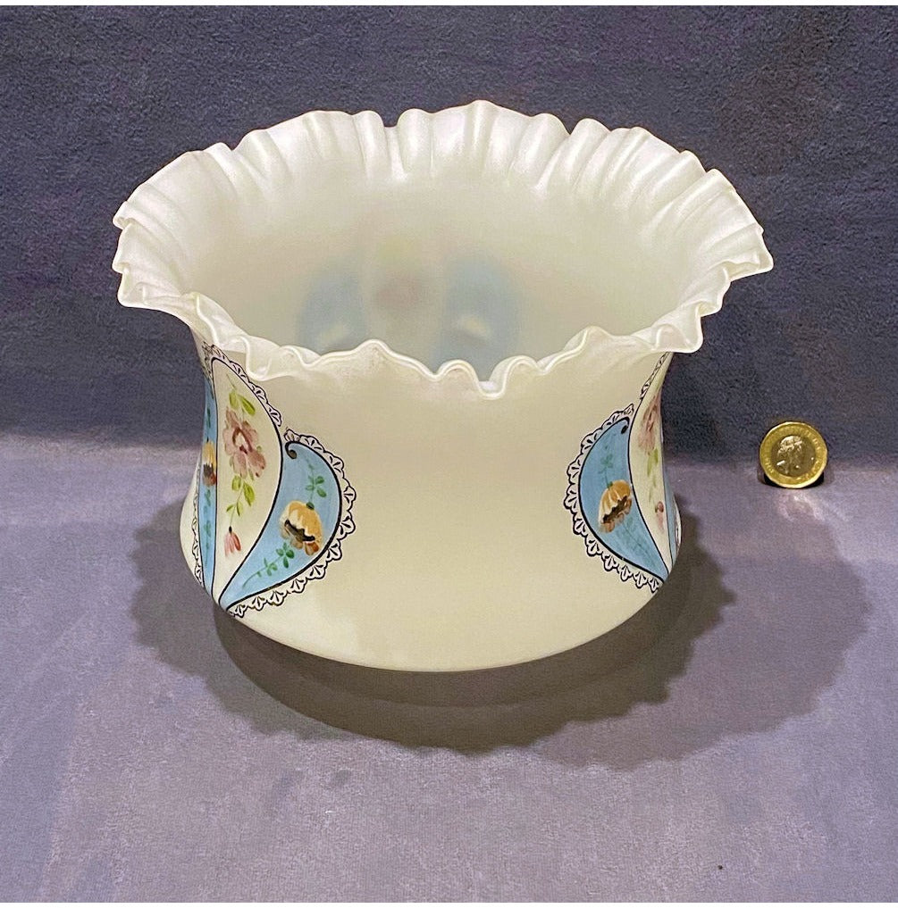 Decorated on White Glass Lamp Shade — view 2