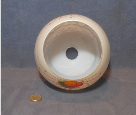 Decorated White Glass Lamp Shade — view 3