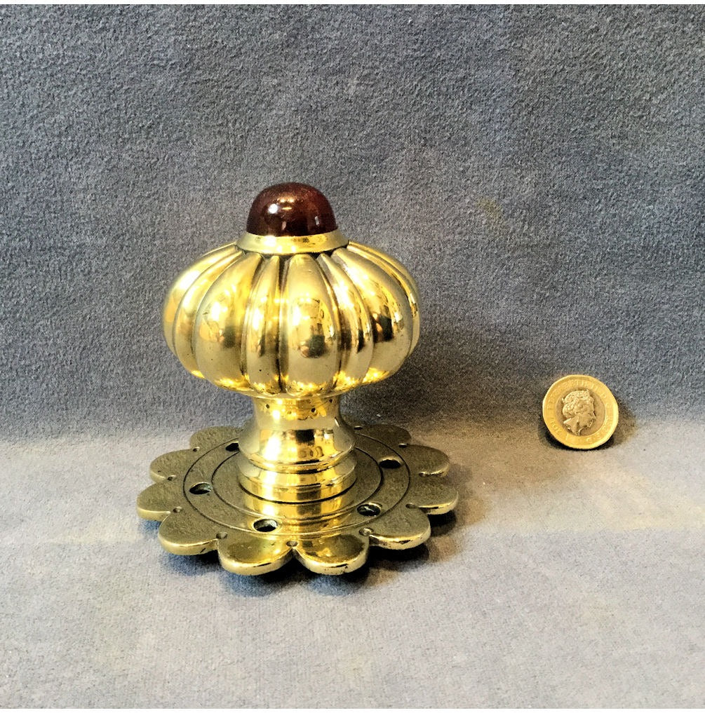 Decorative Single Brass Door Handle — view 3