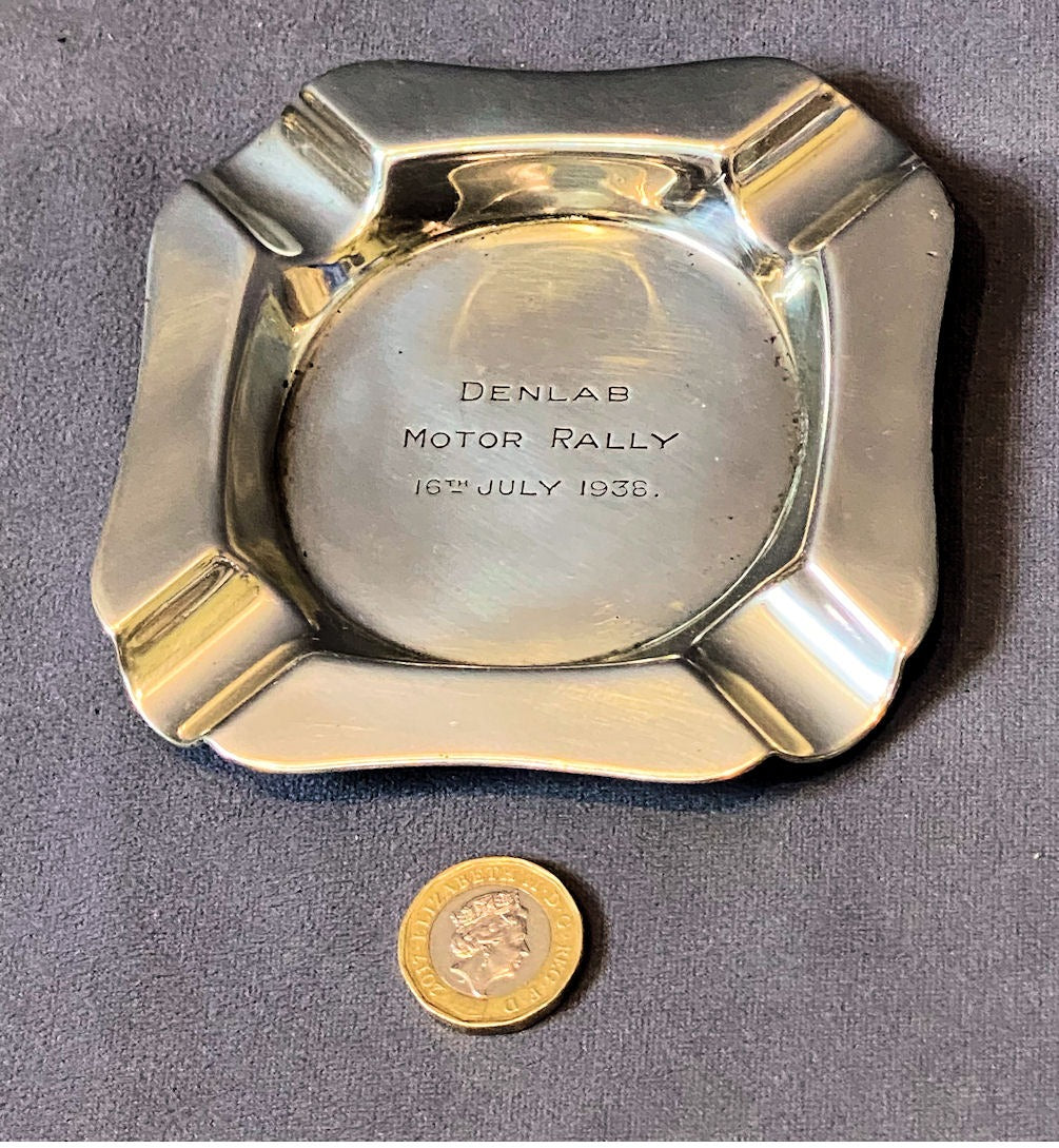 Denlab Motor Rally 1938 Ash Tray — Pewter, 1938