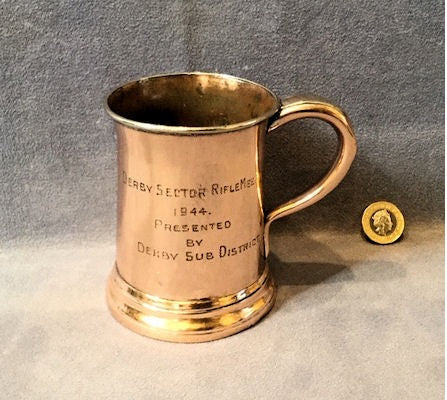 Derby Rifle Meeting Prize Tankard — Copper, 1920's