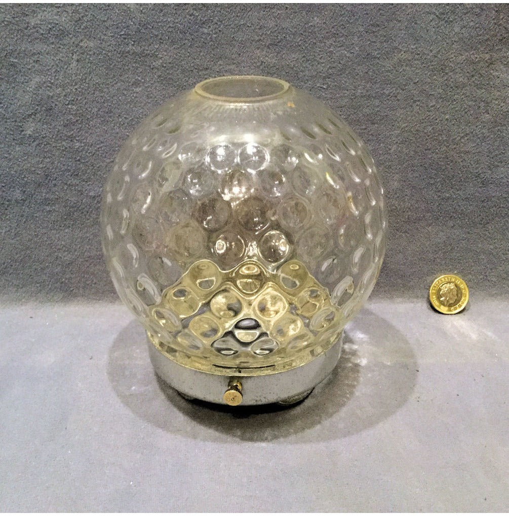 Dimpled Clear Glass Lamp Shade — view 2
