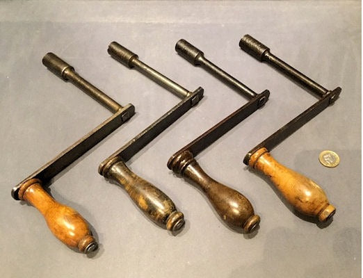 Dining Table Winding Handles, several similar available — Wrought iron, late 19th century