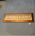 Doctor's Brass Nameplate — Brass, 1920's