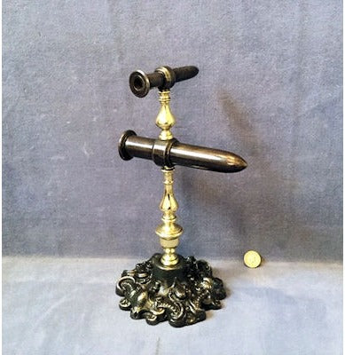 Double Cast Iron and Brass Tally Iron — view 2