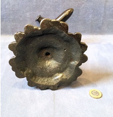 Double Cast Iron and Brass Tally Iron — view 3