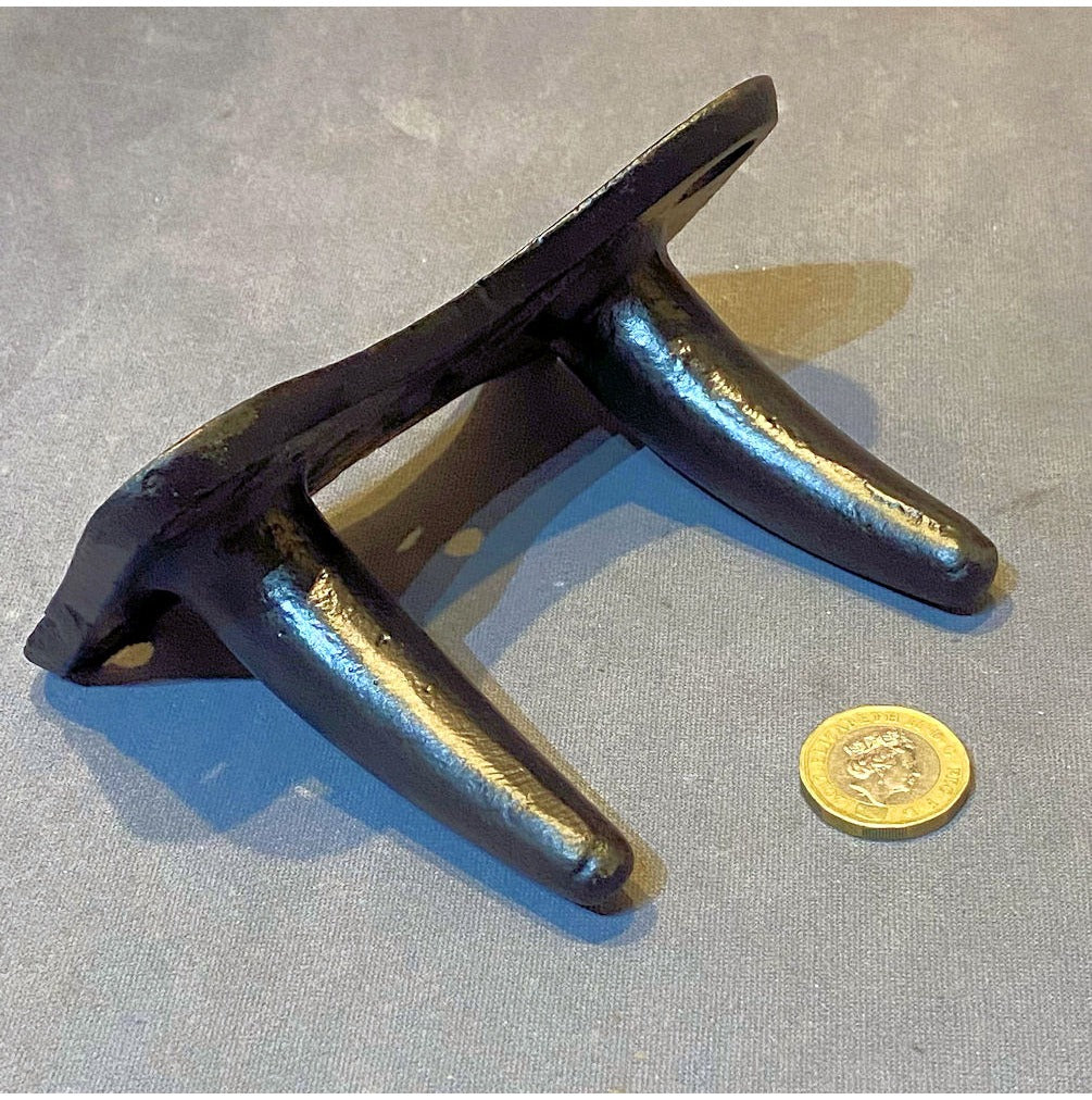 Double Cast Iron Harness Room Hook — view 2