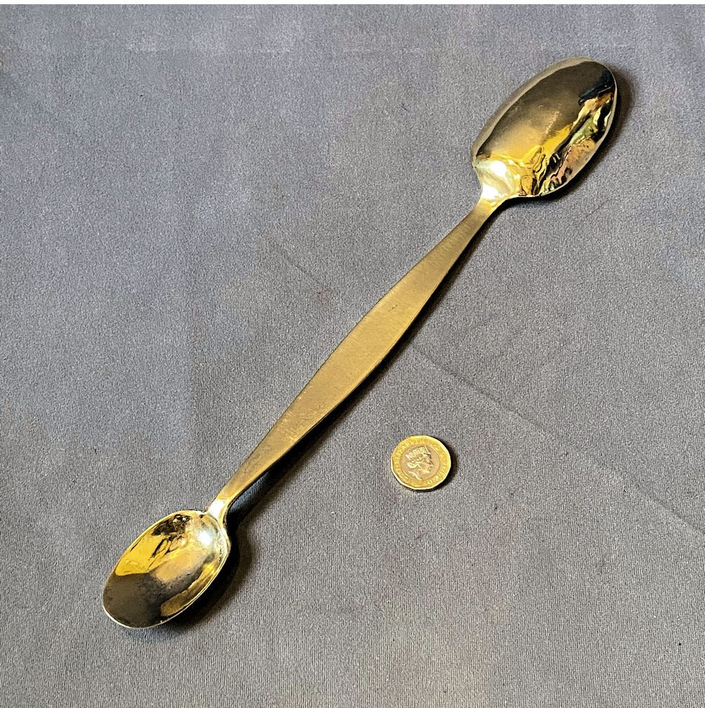 Double Ended Brass Cooks Spoon — view 2