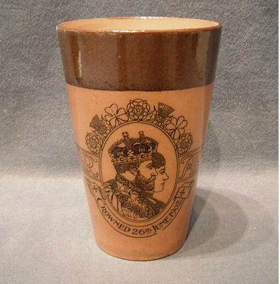 Doulton Commemorative Beaker — Stoneware, 1902