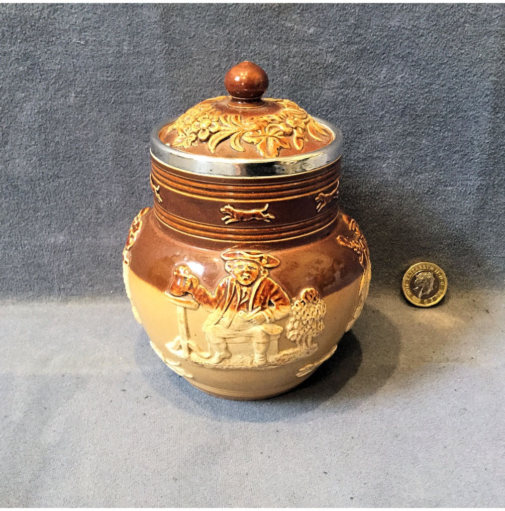 Doulton Saltglazed Tobacco Jar — view 2