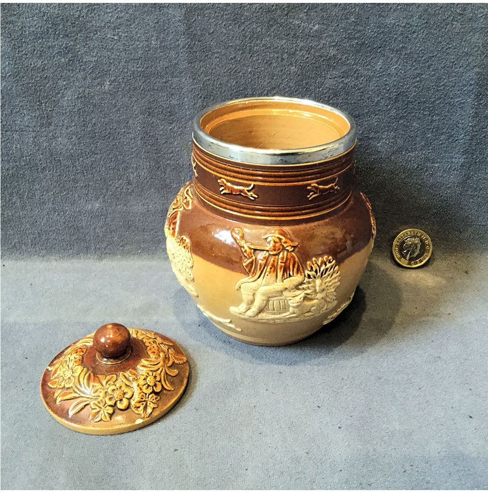 Doulton Saltglazed Tobacco Jar — view 3