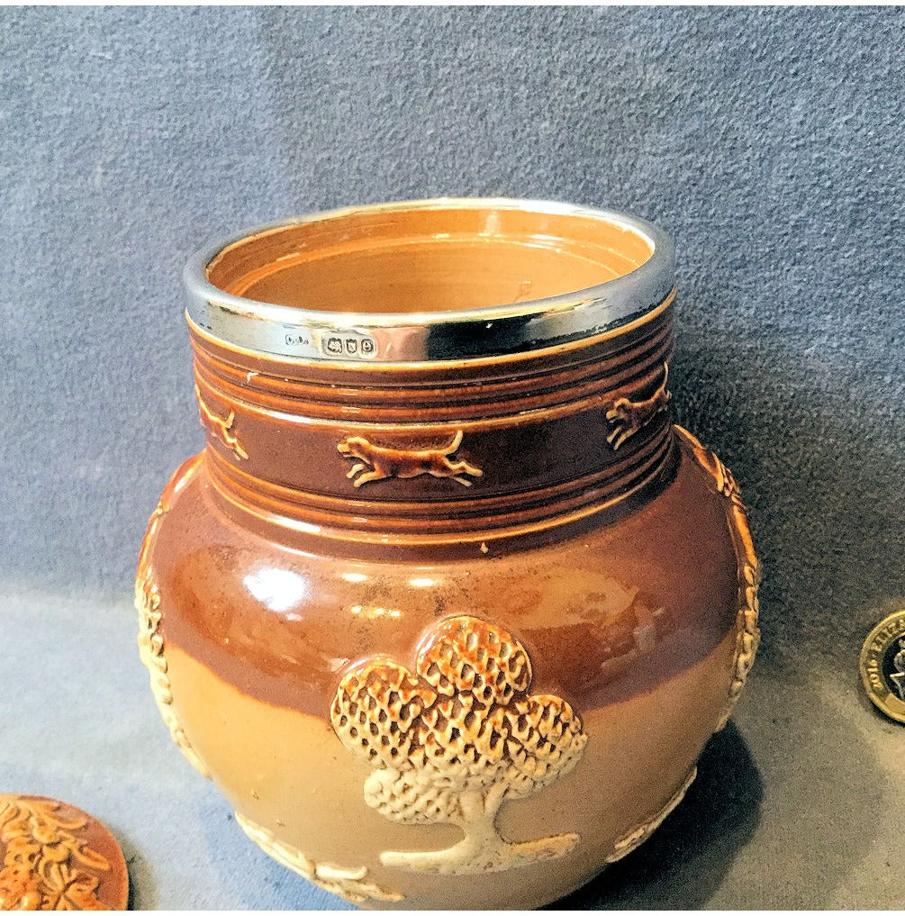 Doulton Saltglazed Tobacco Jar — view 4