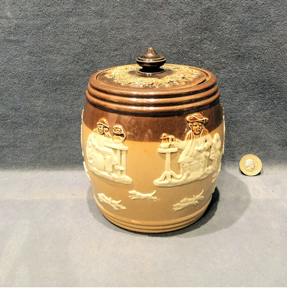 Doulton Saltglazed Tobacco Jar — late 19th century