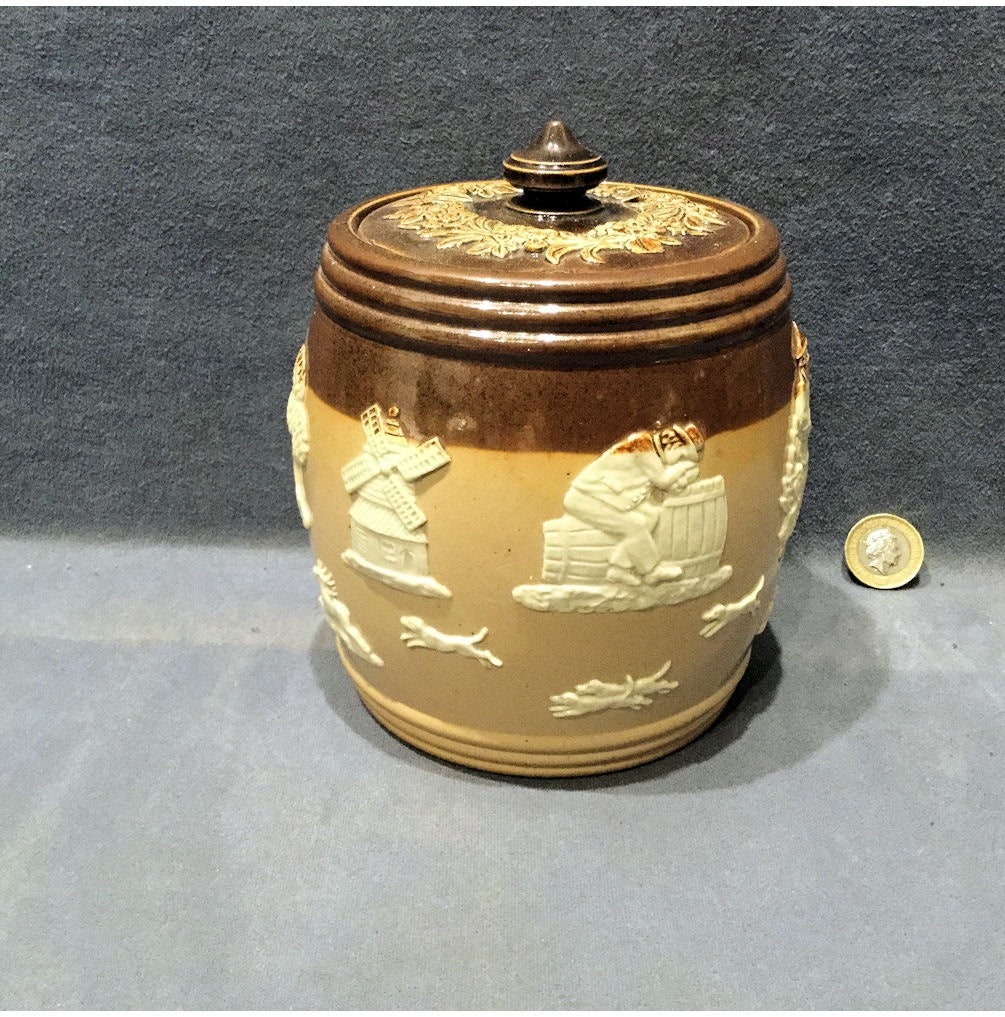 Doulton Saltglazed Tobacco Jar — view 3
