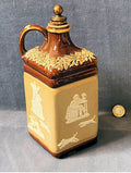 Doulton Whisky Flask — Stoneware, late 19th century