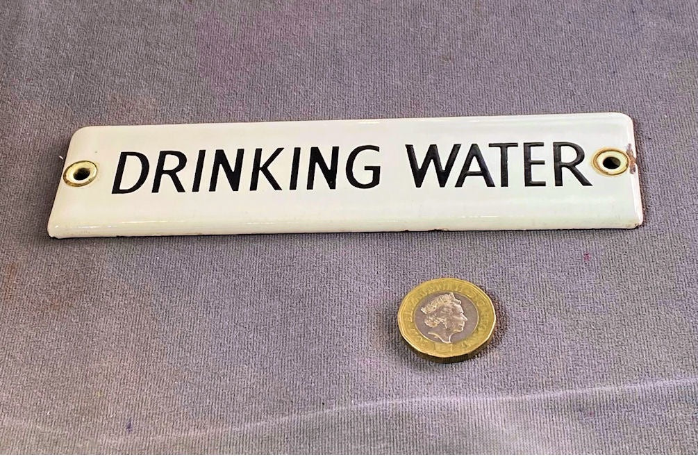 Drinking Water Enamelled Sign — Enamel