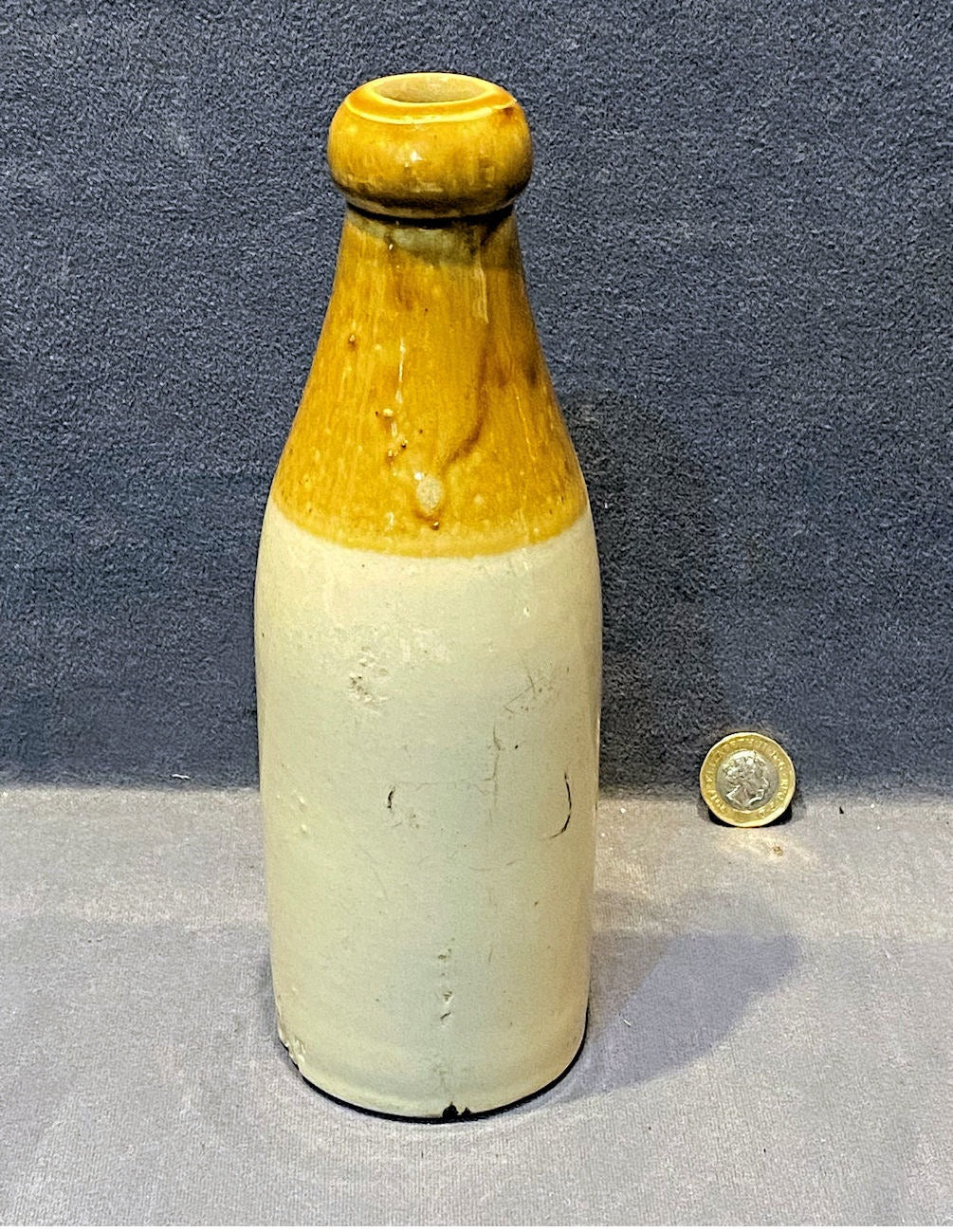 Durham Stoneware Bottle — Stoneware, late 19th century