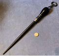 Ebony & Pewter Mounted Butchers Steel — Pewter, late 19th century