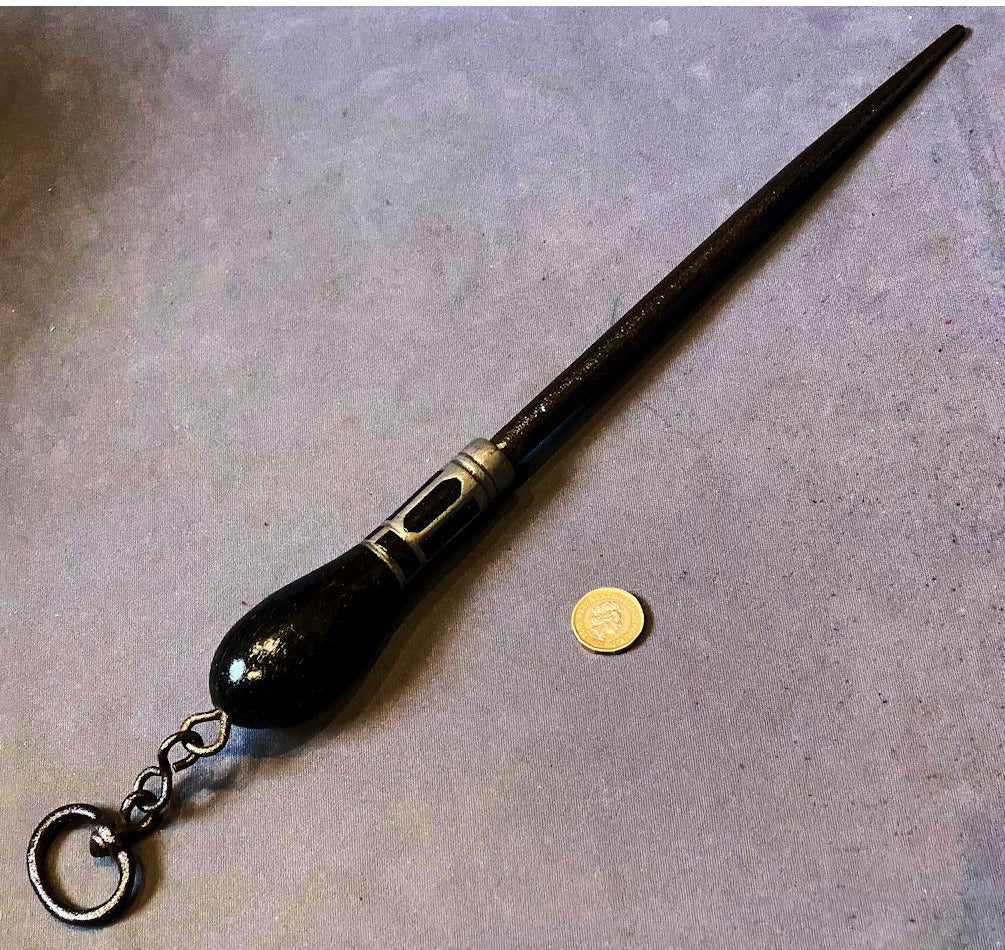 Ebony & Pewter Mounted Butchers Steel — view 2