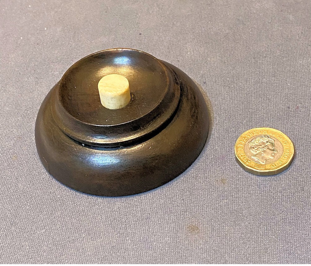 Ebony Interior Electric Bell Push — 1920's