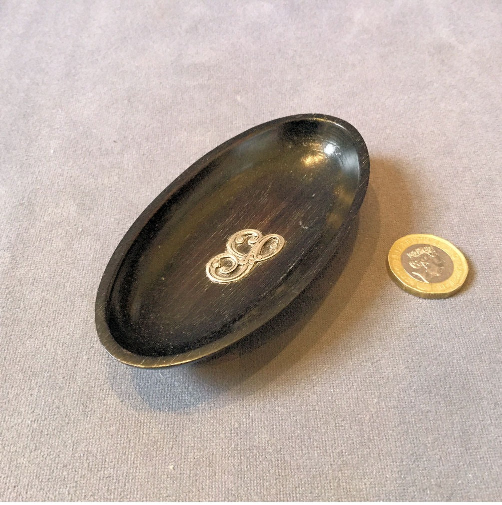 Ebony Pin Tray — Silver, circa 1900