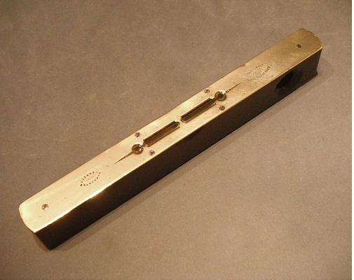 Ebony Spirit Level — Brass, late 19th century