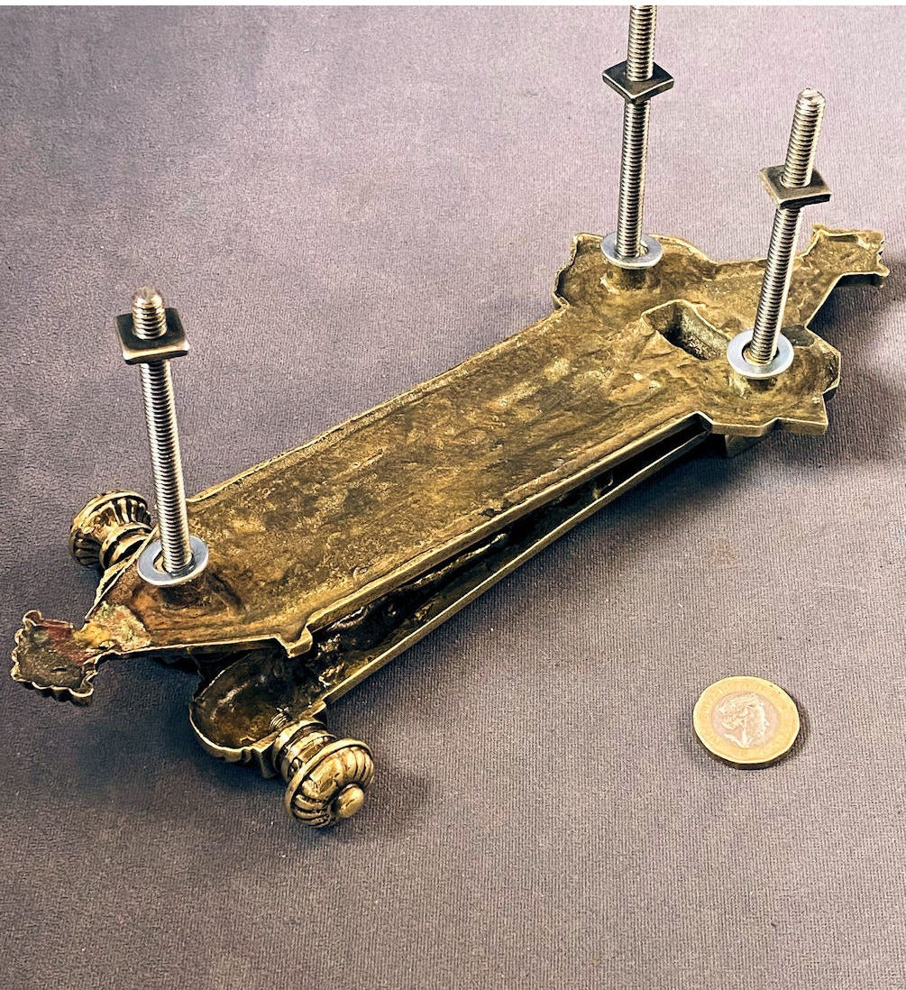 Egyptian Revival Brass Door Knocker — view 3
