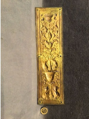 Embossed Brass Fingerplate — view 2