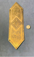 Embossed Brass Fingerplates, 2 available — Brass, 1920's