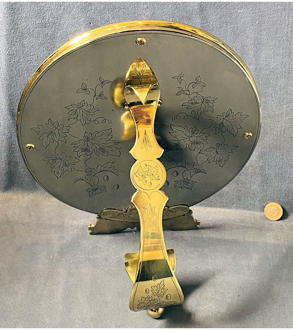 Engraved Oval Vanity Mirror — view 2