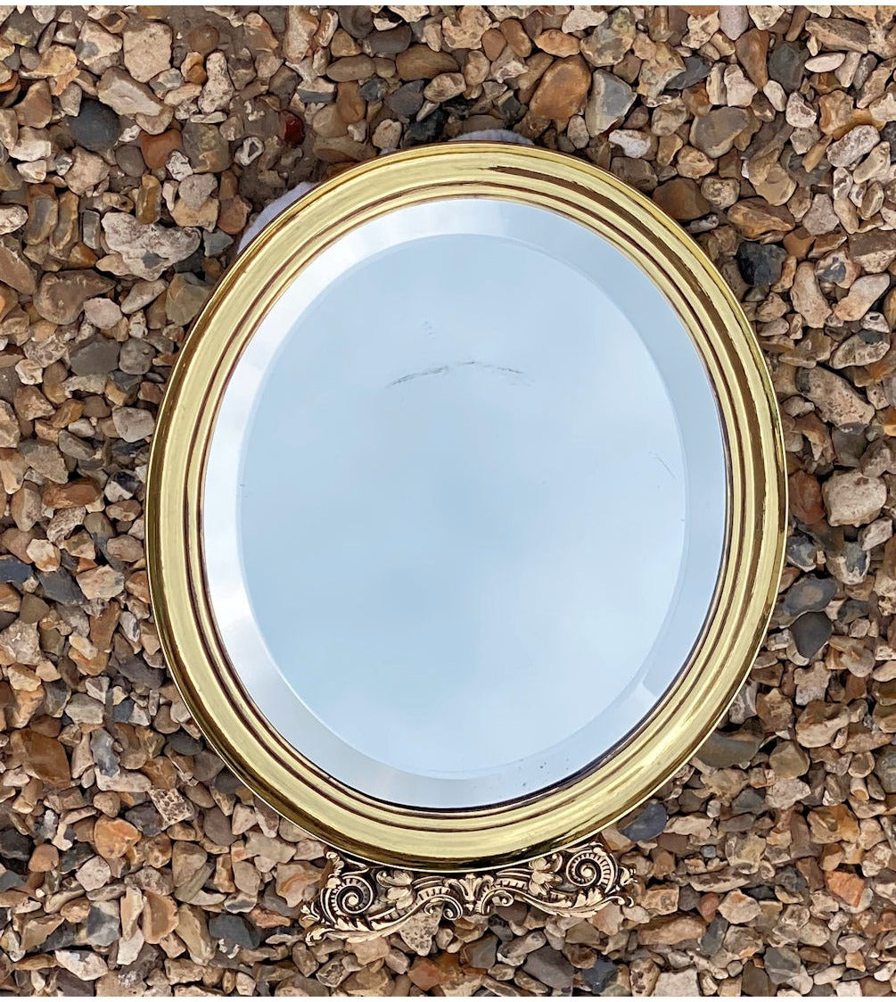 Engraved Oval Vanity Mirror — view 4