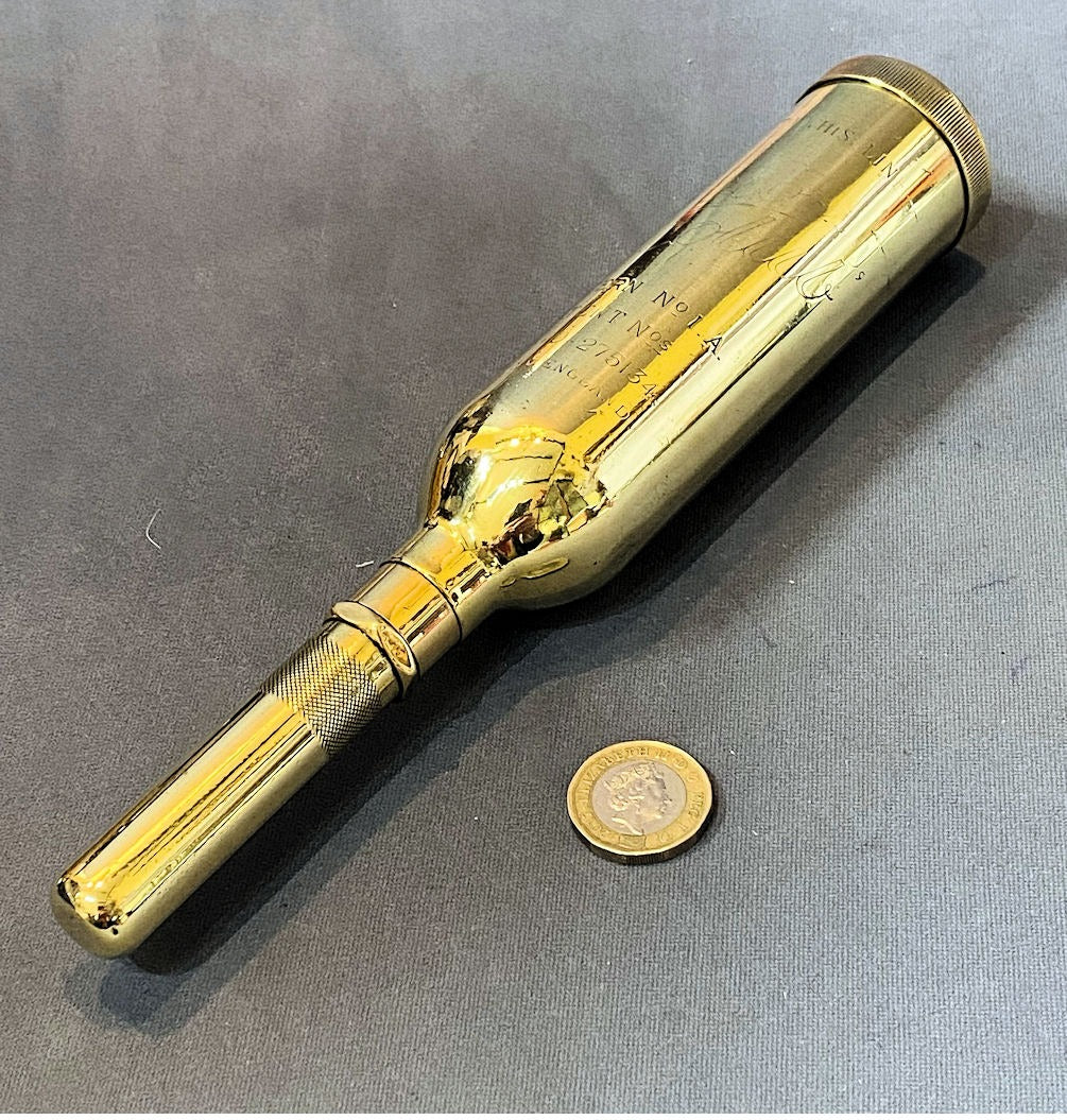 Enots Brass Grease Gun — Brass, 1920's