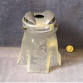 Etched Frosted Glass Lamp Shade — Glass, circa 1900