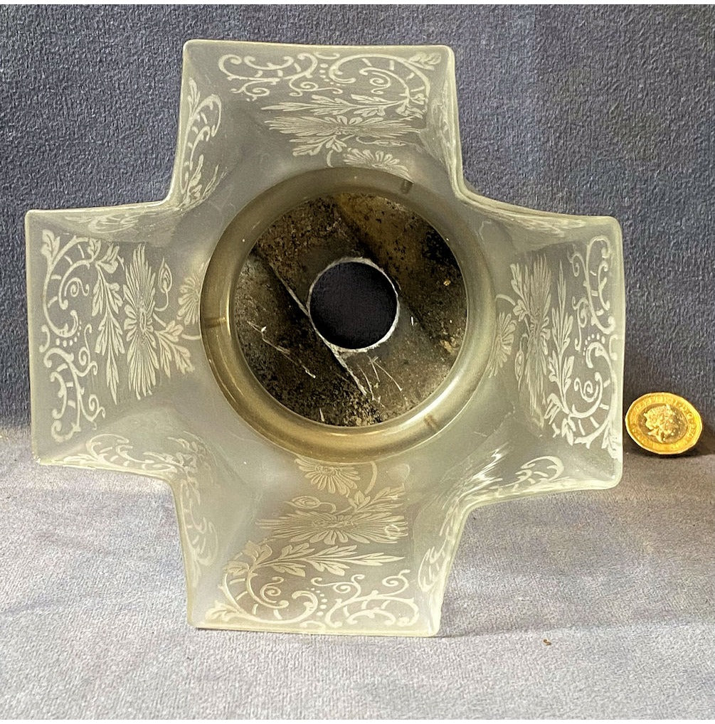 Etched Frosted Glass Lamp Shade — view 2