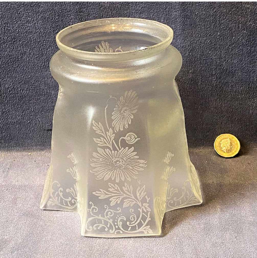 Etched Frosted Glass Lamp Shade — view 4