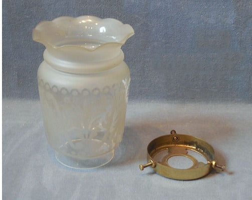 Etched Glass Lamp Shade — view 2