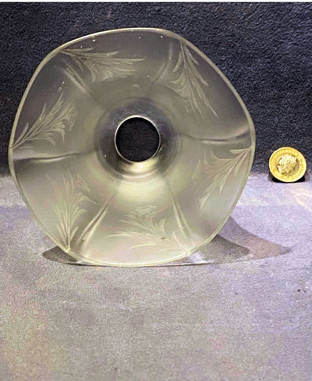 Etched Glass Lamp Shade — view 2